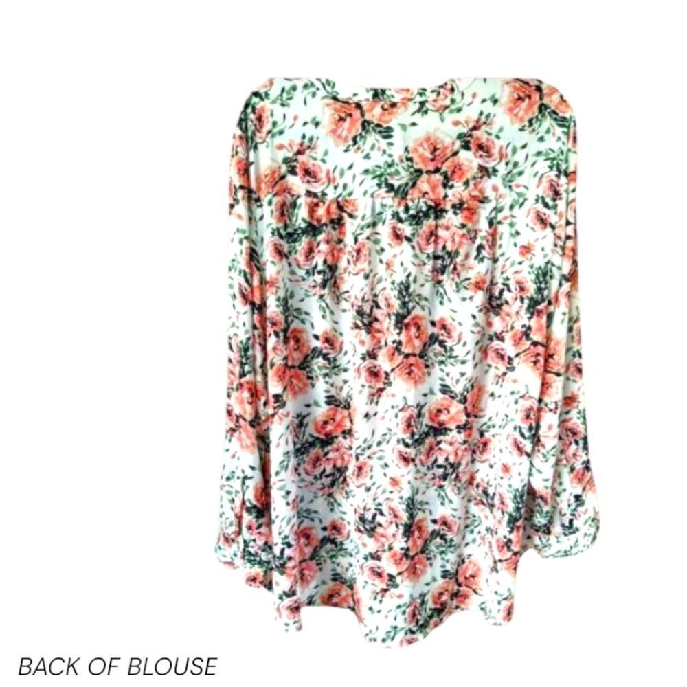 TORRID New Women's Floral Split Front Georgette Blouse. - Picture 10 of 15